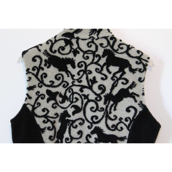 Kerrits Horse Print Equestrian Full Zip Fleece Vest Women's Size Large H14693 - Picture 12 of 16